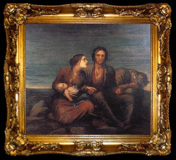 framed  George Frederick watts,O.M.,R.A. The Irish Famine, ta009-2